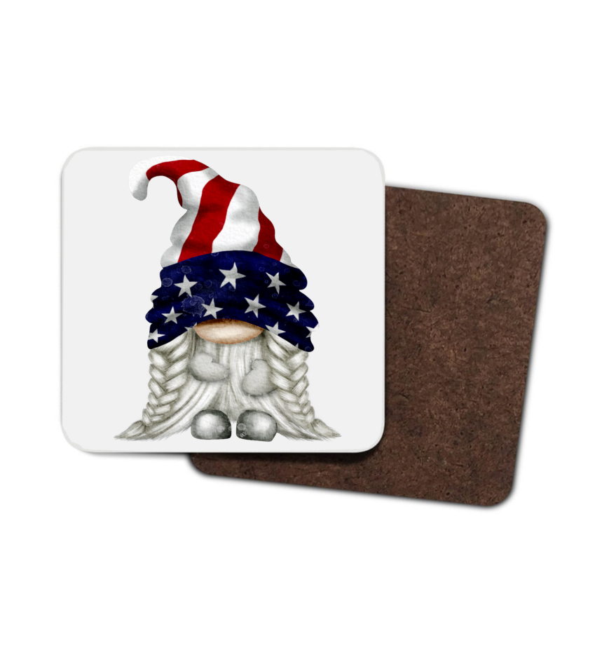 American Gnome Hardboard Coaster, American Coaster